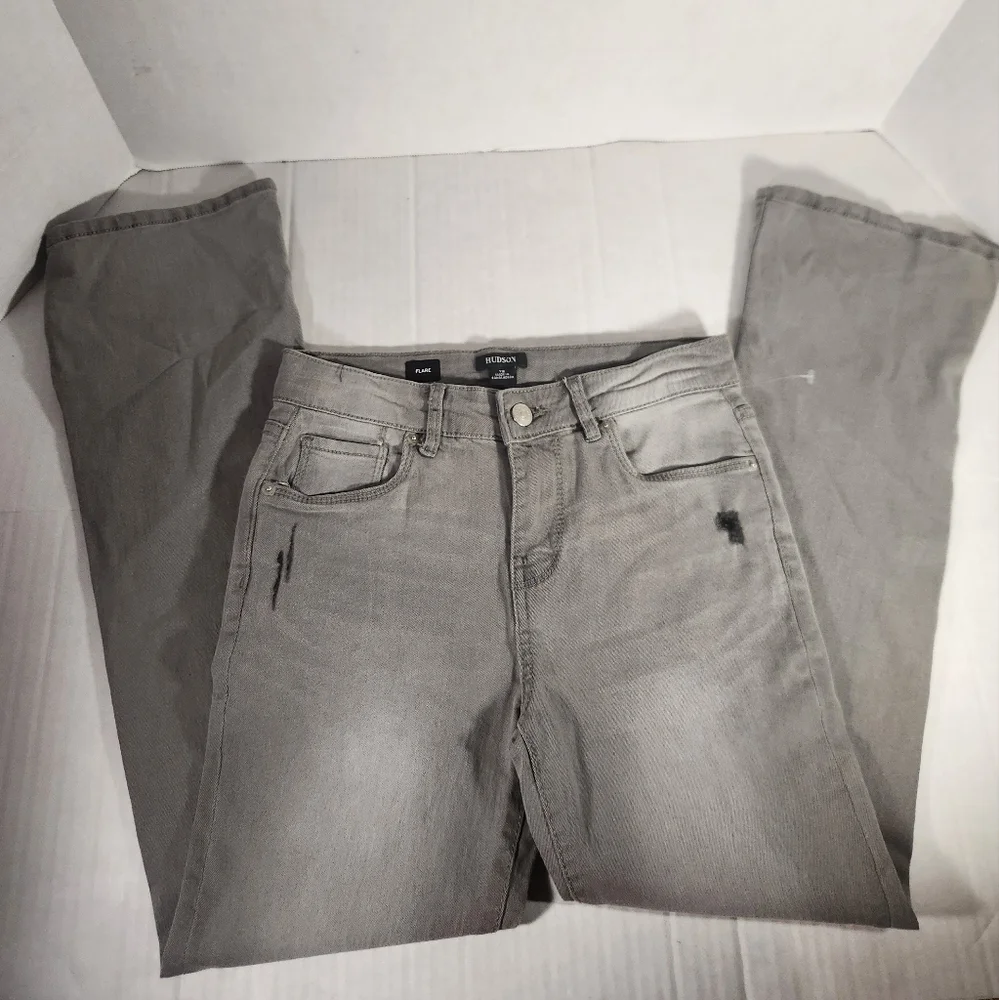 NWT Girl's Hudson Splice Flare Distressed Jeans - Picture 2 of 10